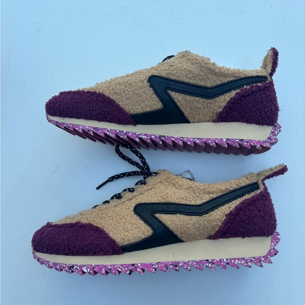 Rag and Bone Retro Runner Shearling Sherpa Sneakers - Picture 2 of 6